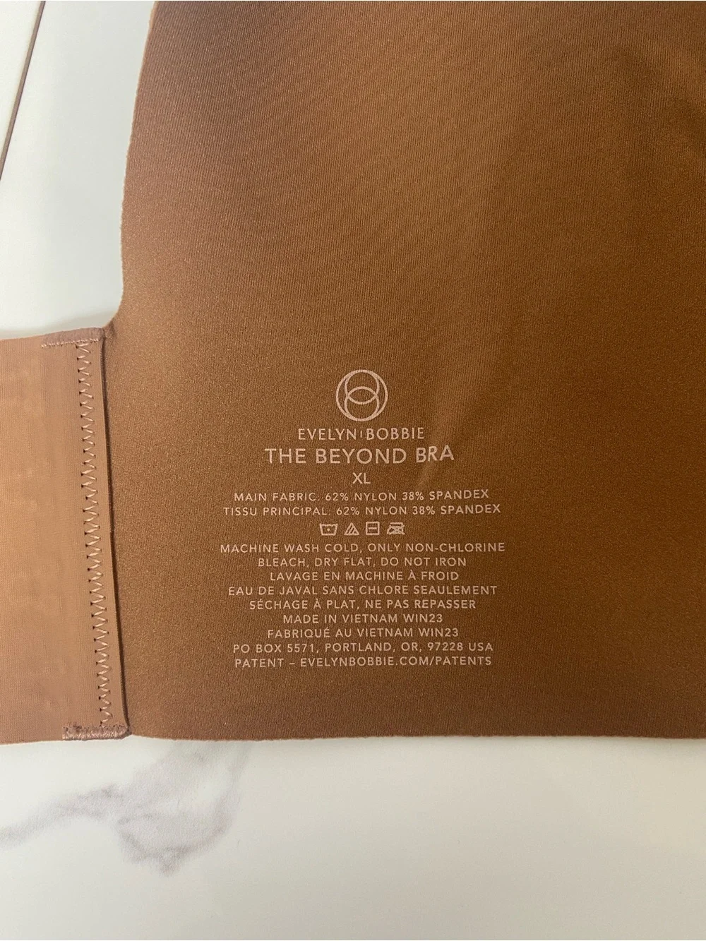 Evelyn & Bobbie Beyond Bra XL Brown Wirefree Comfy